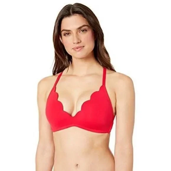 New. Seafolly red petal edge high rise bikini. USA SIZE 8DD/6-bottom